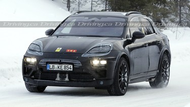 Porsche Macan EV spied testing in the Arctic Circle