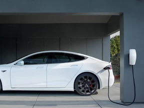 A Tesla home EV charger