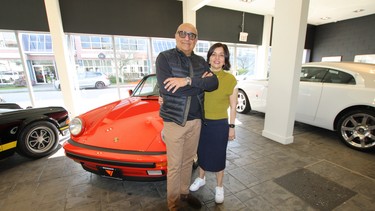 Asgar and Shahin Virji in the showroom of Weissach Performance on West 2nd Avenue in Vancouver.