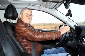 Ed at the wheel of the Mazda crossover.