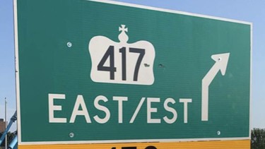 Tuesday's announcement will increase the speed limit on Highway 417 west and east of Ottawa to 110 km/h, but it will remain 100 km/h within city limits