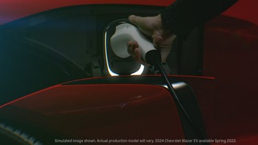 A teaser of the 2023 Chevrolet Blazer SS