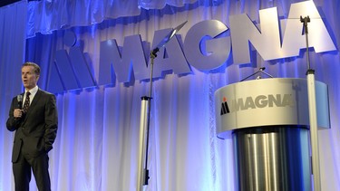 Magna CEO Don Walker speaks during the company's Annual Shareholder Meeting in Toronto, May 8, 2014.