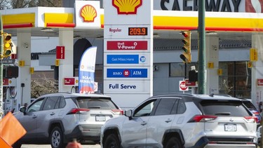 The Shell gas station at Oak St. and King Edward in Vancouver was selling gas for $2.09/litre on Sunday.