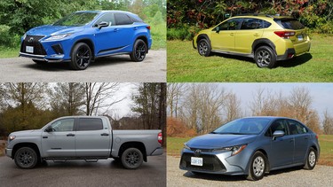 These best-selling vehicles are from Consumer Reports and J.D. Power's lists of the most reliable vehicles on the market