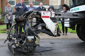 Ottawa city councillors look at the Python 5000, a unique piece of equipment to repair potholes. The City of Greater Sudbury has recently purchased a Python 5000, which should make its local debut soon.