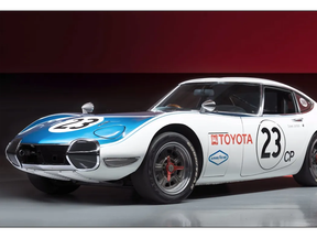 The first 1967 Toyota 2000 GT built, later turned into a competition car by Carroll Shelby