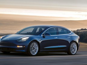 A Tesla Model 3