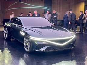 Est-ce un coupé? Une berline deux portes? Un "break"? Pour l’heure, le concept Genesis X Speedium peut être tout ce que vous voulez.