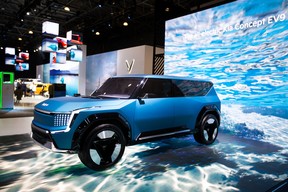 The Kia EV9 Concept electric sports utility vehicle.