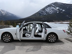 The 2022 Rolls-Royce Black Badge Ghost uses "coach doors"