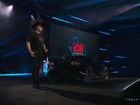 Tesla CEO Elon Musk at the 'Cyber Rodeo' opening of the brand's new Giga Texas plant