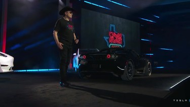 Tesla CEO Elon Musk at the 'Cyber Rodeo' opening of the brand's new Giga Texas plant