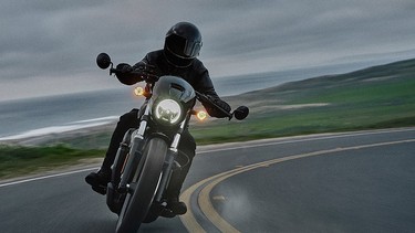 A teaser image for a new Harley-Davidson Sportster to debut April 2022