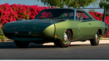 A 1969 Dodge Charger Daytona sold by Mecum in May 2022 for US$1.3 million