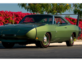 A 1969 Dodge Charger Daytona sold by Mecum in May 2022 for US$1.3 million