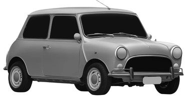 A patent rendering by Beijing Estech Technology Co. that looks a lot like the classic Mini