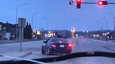 Alberta man taken on dangerous 6-km rooftop ride following hit-and-run