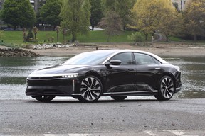 The Lucid Air Grand Touring is an elegant and luxurious sport sedan with huge performance attributes and an even bigger range. CREDIT: Andrew McCredie