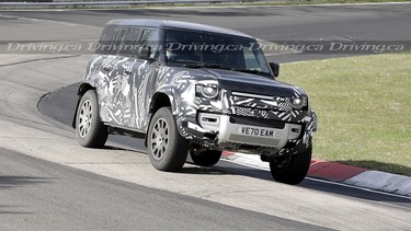 Spy shot of secretly tested Land Rover Defender “Special”