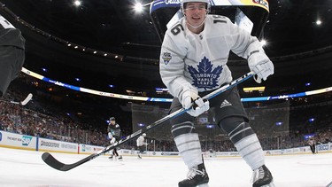 Mitch Marner #16 of the Toronto Maple Leafs skates in the game between Atlantic Division v Pacific Division during the 2020 Honda NHL All-Star Game at Enterprise Center on January 25, 2020 in St Louis, Missouri.