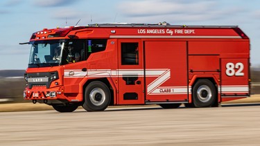 According to Firehouse.com, The Hollywood rig is the fourth such electric truck in the world, with the others in Berlin, Amsterdam and Dubai.