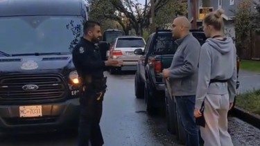 A screenshot from a Vancouver street parking argument that went viral on TikTok