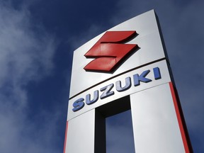 A view shows a Suzuki car dealership sign in National City, California November 6, 2012.