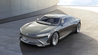 Buick Wildcat EV concept front three-quarter.