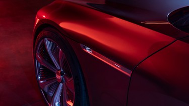 A teaser image of the new Cadillac Celestiq,