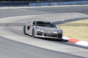 Spy shot of 2023 Chevrolet Corvette E-Ray on the Nurburgring