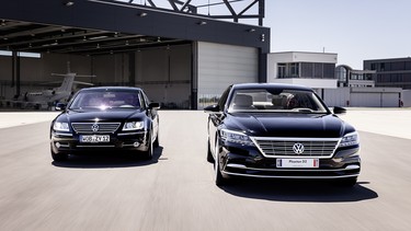 The production Volkswagen Phaeton and its never-produced successor