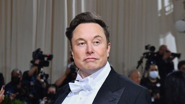 In this file photo taken on May 2, 2022 Elon Musk arrives for the 2022 Met Gala at the Metropolitan Museum of Art  in New York.