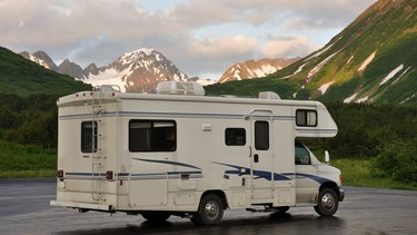 The occupants of this RV were able to dine on fresh, wild salmon while enjoying the amazing view at this scenic stop on the Kenia penninsula in Alaska.