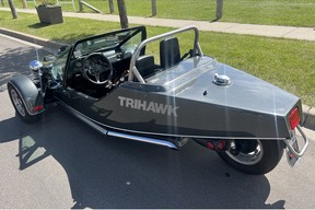 In den frühen 1980er Jahren wurde der Trihawk in Kalifornien mit einem Citroen-Flat-Four-Motor gebaut.  Weniger als 100 Exemplare wurden gebaut.  BILDNACHWEIS: Katie LeBlanc
