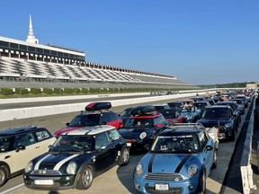 A row of Minis in the 2022 Minis Take the States rally