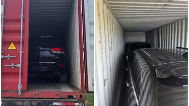 Ontario police intercept shipping container with stolen vehicles