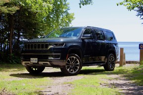 2022 Jeep Wagoneer on the shores of Lake Superior, Ontario