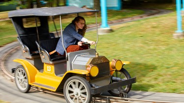 Elle Alder driving Jokey's Jalopies at Canada's Wonderland