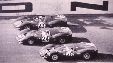 Ferrari's trio of race cars capturing the first-second-third win at the 1967 Daytona 24 Hours