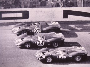 Ferrari's trio of race cars capturing the first-second-third win at the 1967 Daytona 24 Hours