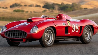 This 1955 Ferrari 410 Sport Spider by Scaglietti – raced by Juan Manuel Fangio, Carroll Shelby, and Phil Hill – was sold by RM Sotheby's in Monterey in 2022 for $22,005,000