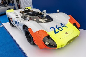 A 1969 Porsche 908/02 sold for US$4.185 million at the 2020 Gooding & Co. auction in Monterey.