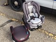 An example of a child seat and a booster seat that members of the Combined Traffic Services Section in southeast Saskatchewan are providing for free when they find an unsafe seat at a roadside stop. Photo provided by RCMP Sgt. Erin Lockyer.