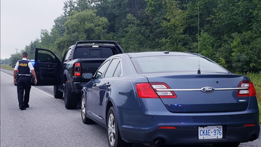 OPP have charged three young women from Montreal after pulling over three stolen pickup trucks in one day on Hwy. 401 near Brockkville on Tuesday, Aug. 23, 2022. Included was this valuable RAM TRX.