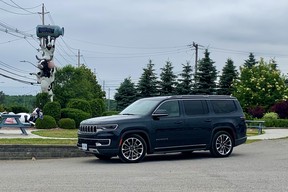 2022 Jeep Wagoneer at Holy Cow's Ice Cream Parlour in Sault Ste. Marie on the way to Lake Superior Provincial Park, Ontario