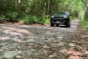 2022 Jeep Wagoneer exploring Lake Superior Provincial Park, Ontario