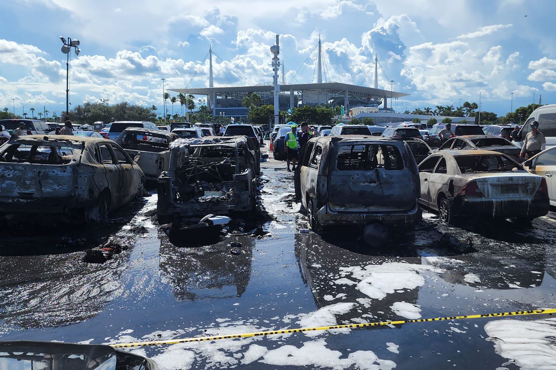 Miami Dolphins tailgating truck.