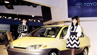 The Toyota Prius concept car at the Tokyo Motor Show in 1995