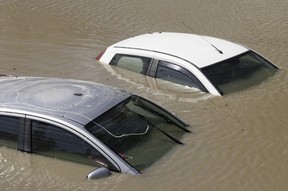 Flooded cars